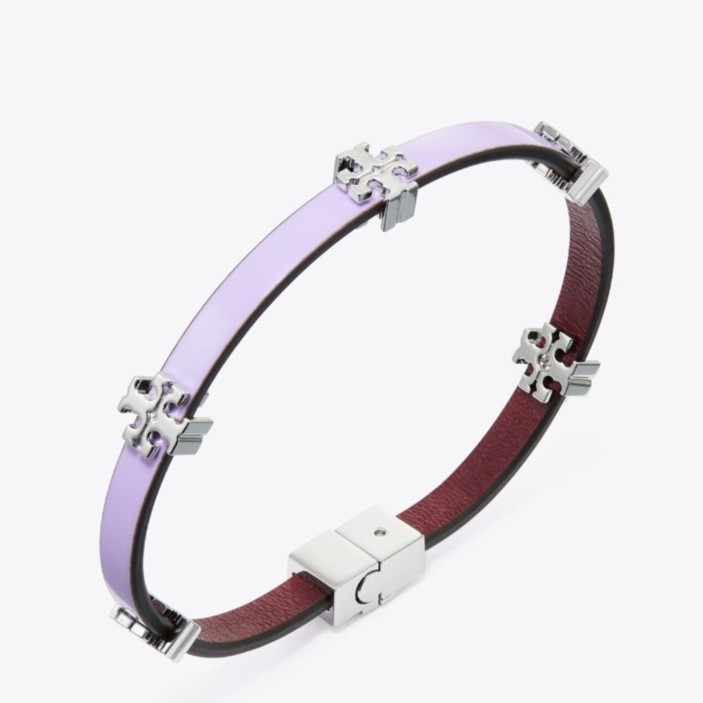 Elegant Purple and Silver Women's Bracelet